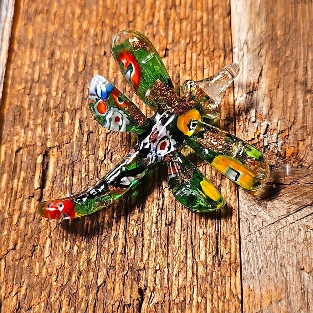 Beautiful & Unique Multicolored Lampwork Glass Dr… - image 1